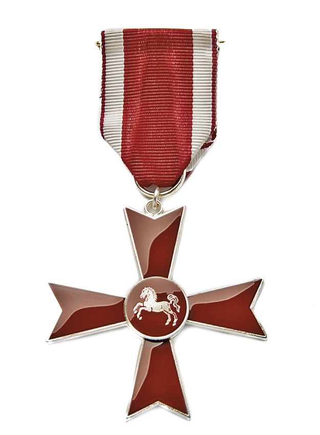 Niedersachsen Verdienstkreuz Ordensband 30mm 15cm GP13,33€/Meter 